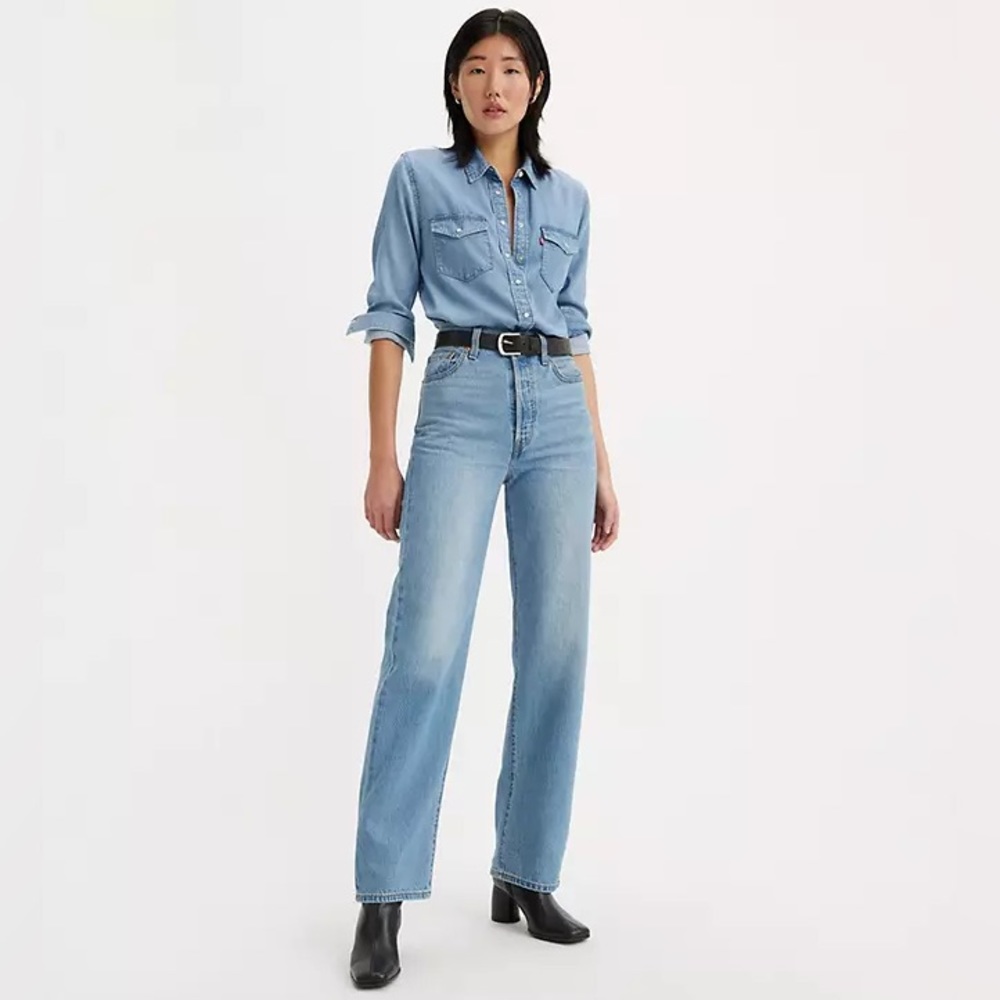 Levi Ribcage Straight Ankle sz 28